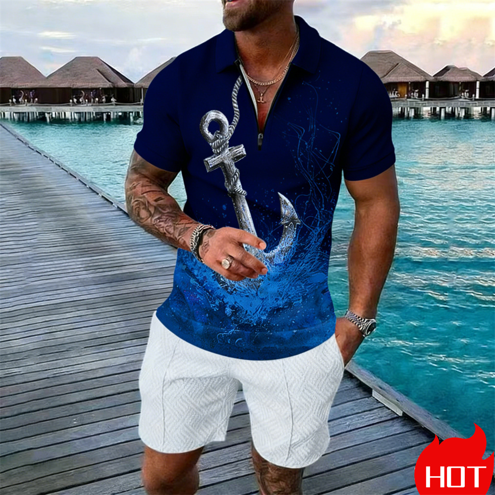 Summer man polo shirt set Vint - مراجعة Summer Clothing Vacation وسعره
