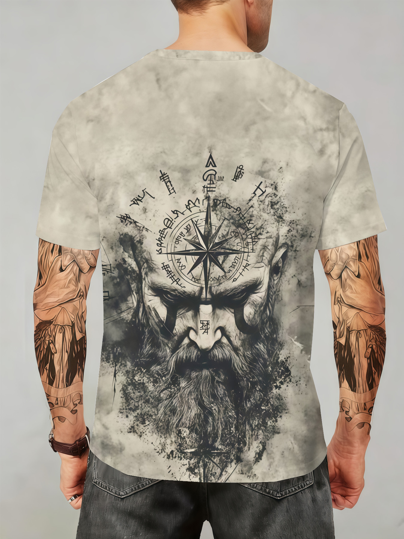 Men's T-shirt Summer New O-nec - مراجعة Summer Viking Clothing وسعره