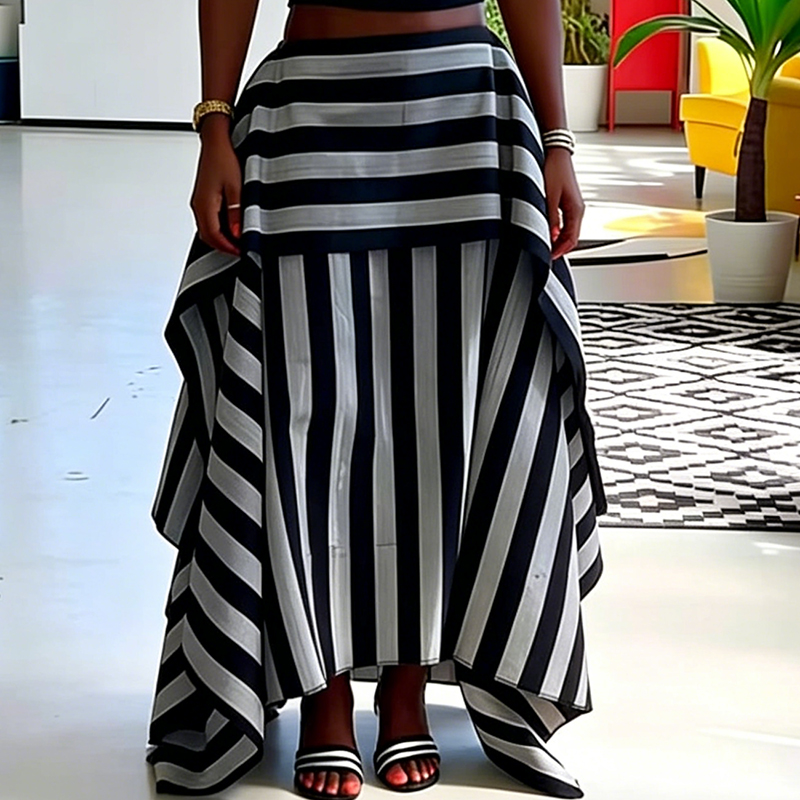 Fashion Irregular Splice Ruffl - مراجعة Summer Clothing Vacation وسعره